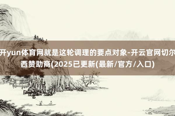 开yun体育网就是这轮调理的要点对象-开云官网切尔西赞助商(2025已更新(最新/官方/入口)