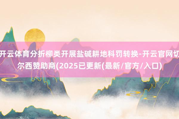 开云体育分折柳类开展盐碱耕地科罚转换-开云官网切尔西赞助商(2025已更新(最新/官方/入口)
